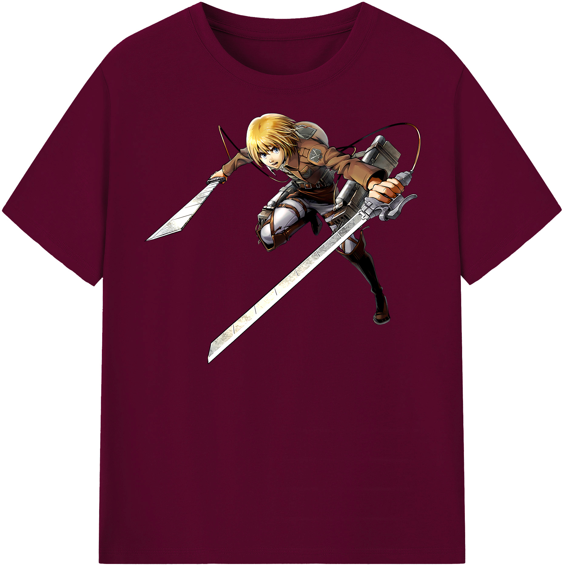 （画像用） 進撃の巨人 アルミン·アルレルト Attack on Titan Armin Arlert レディースカジュアルプリントTシャツ（綿100％）